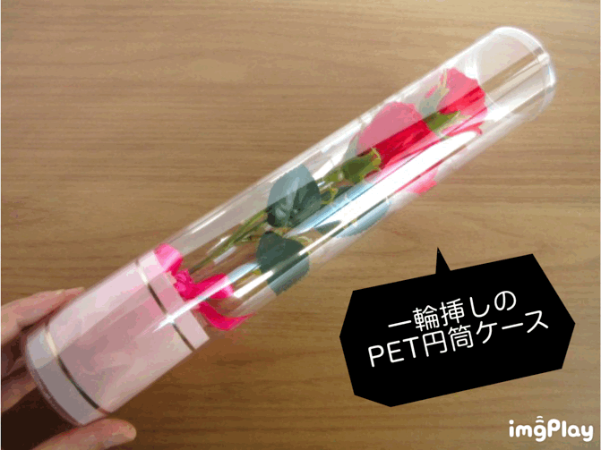 一輪挿しのPET円筒ケース②