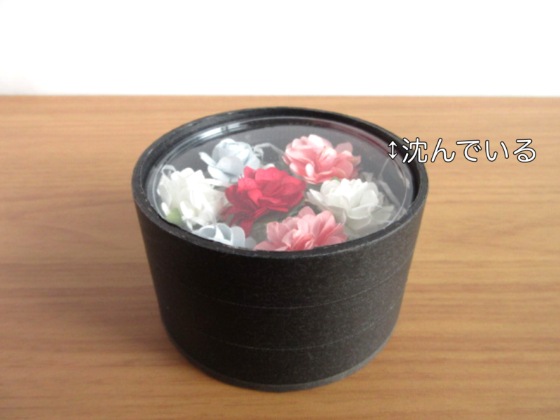 ペーパーフラワーの円筒ケースの蓋④