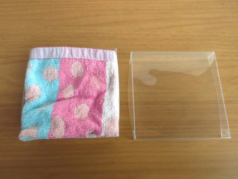 タオルハンカチの上下フタ式(フタ身式)②